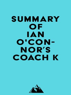 cover image of Summary of Ian O'Connor's Coach K
